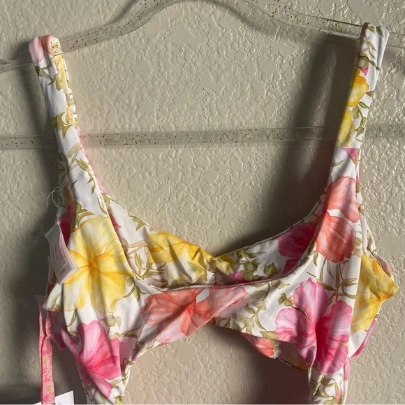 Love Shack Fancy X Hurley Hibiscus Cheeky One Piece Swim Suit Floral Cut… - Picture 10 of 17